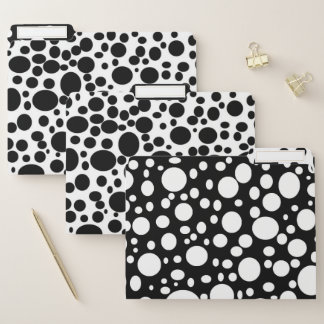 Black Bubbles White Bubbles File Folder
