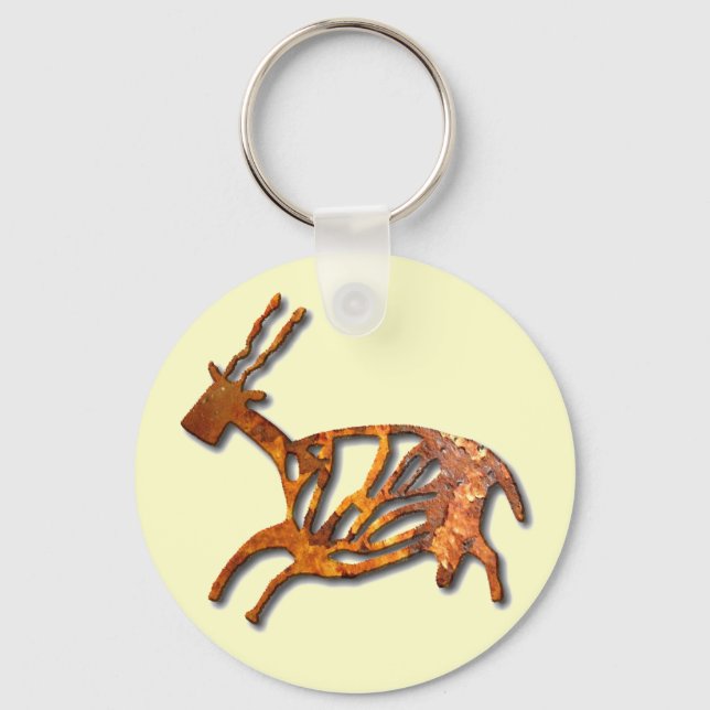 Black Buck - rust Keychain (Front)