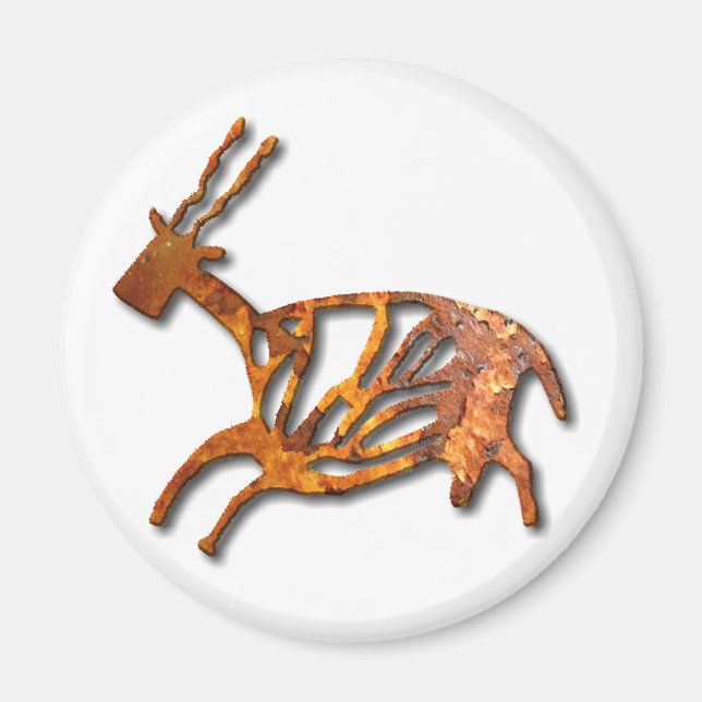 Black Buck - rust Magnet (Front)
