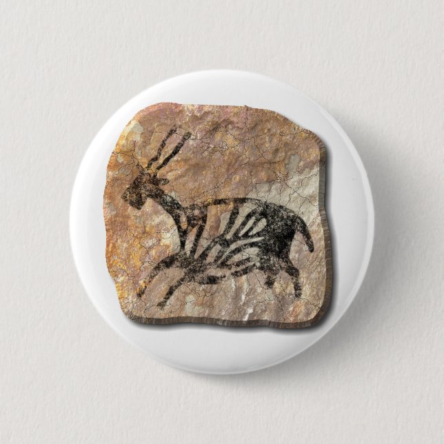 Black Buck - stone Button (Front)
