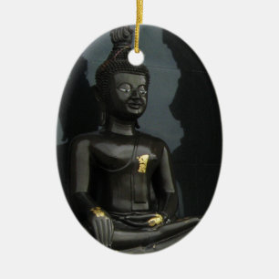Black Buddha ... Nong Khai, Isaan, Thailand Ceramic Ornament