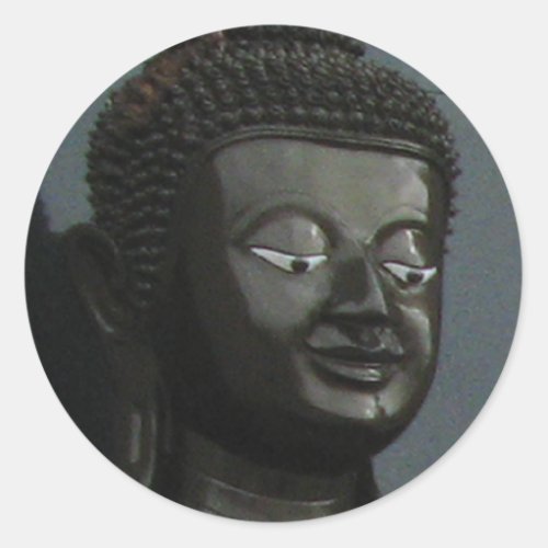 Black Buddha  Nong Khai Isaan Thailand Classic Round Sticker