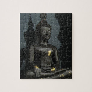 Black Buddha ... Nong Khai, Isaan, Thailand Jigsaw Puzzle