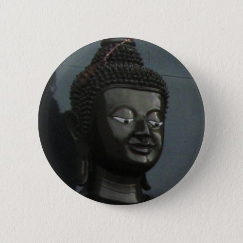 Black Buddha  Nong Khai Isaan Thailand Pinback Button