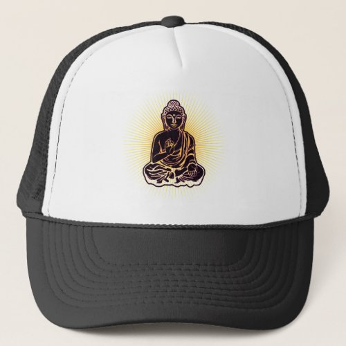 Black Buddha Power Trucker Hat
