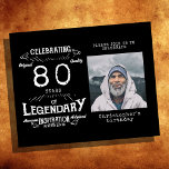 Black Budget 80th Birthday Invitation Flyer<br><div class="desc">Celebrate the golden age of your loved one's life with this budget-friendly 80th birthday invitation flyer! Featuring a vintage-style design, this invite will be the perfect way to commemorate turning 80. Customize with a special photo of your loved one and your own special message, and let your guests know it's...</div>
