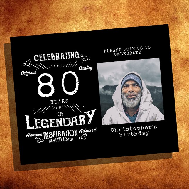 Black Budget 80th Birthday Invitation Flyer (Creator Uploaded)