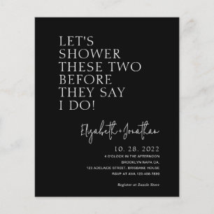 Black Budget Couple Shower Before They Say I Do