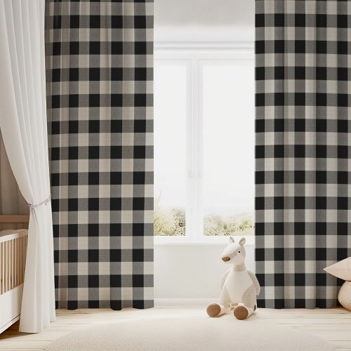 Black Buffalo Check Blackout Curtains