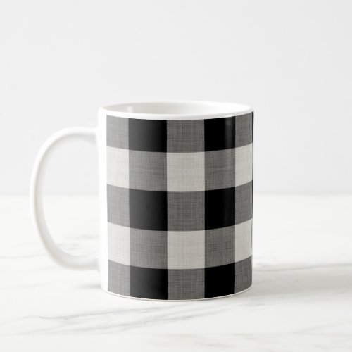 Black Buffalo Check  Modern Farmhouse Coffee Mug