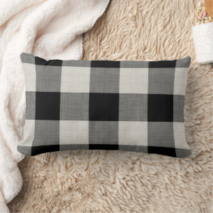 Black Buffalo Check   Modern Farmhouse Lumbar Pillow