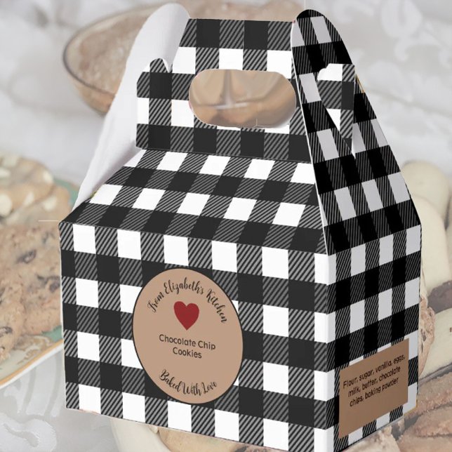 Black Buffalo Plaid Baked Gifts With Ingredients Favor Boxes (Creator Uploaded)