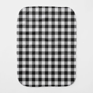 Black Buffalo Plaid Burp Cloth