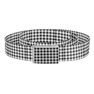 Black Buffalo Plaid Check Belt