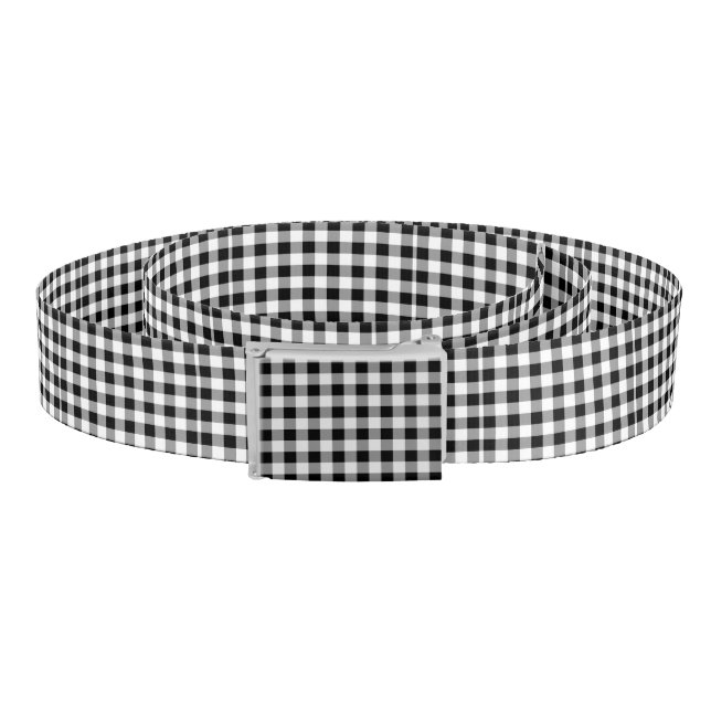 Black Buffalo Plaid Check Belt (Coil)