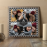 Black Buffalo Plaid Lumberjack Photo Collage Poster<br><div class="desc">Upload your favorite photos to make your own unique personalized photo gift.</div>