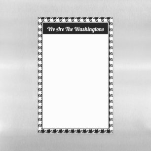 Black Buffalo Plaid Monogram Message Board