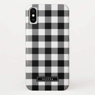 Checkered (Tan & White Pattern) iPhone Wallet Case by LXLBX8