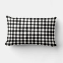 Black Buffalo Plaid Throw Pillow