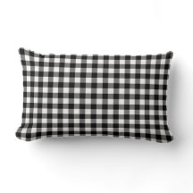 Black Buffalo Plaid Throw Pillow
