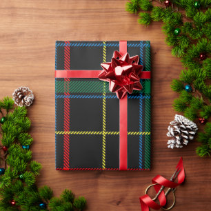 Black Buffalo Plaid Wrapping Paper