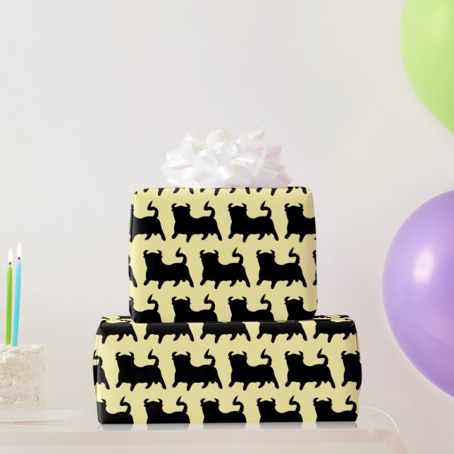 Black Bull Any Background Colour Wrapping Paper (Party Gifts)