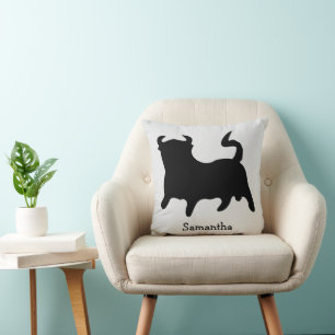 Black Bull Design Personalised Throw Pillow