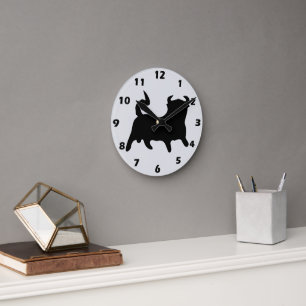 Black Bull Design Round Clock