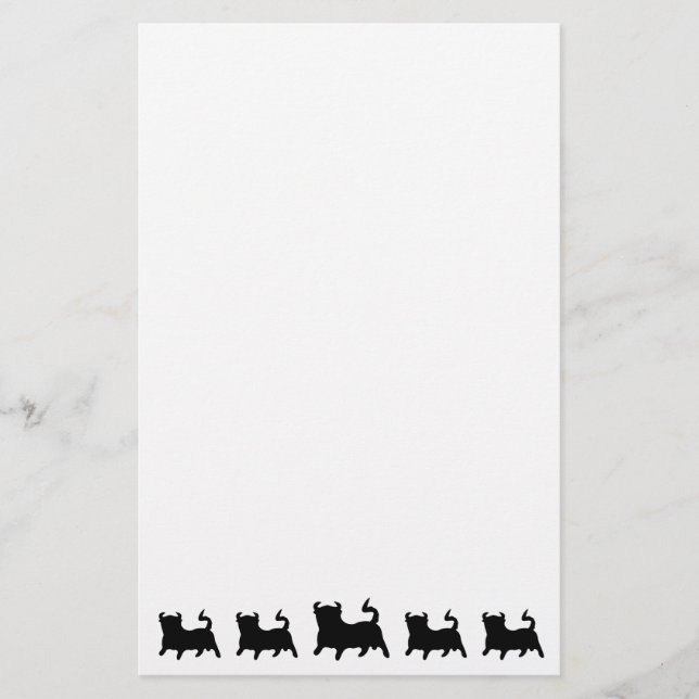 Black Bull Design Stationery (Front)