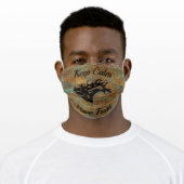 Black Bull Elk Silhouette Adult Cloth Face Mask (Worn)