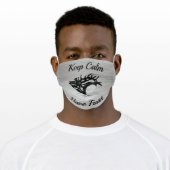 Black Bull Elk Silhouette Adult Cloth Face Mask (Worn)