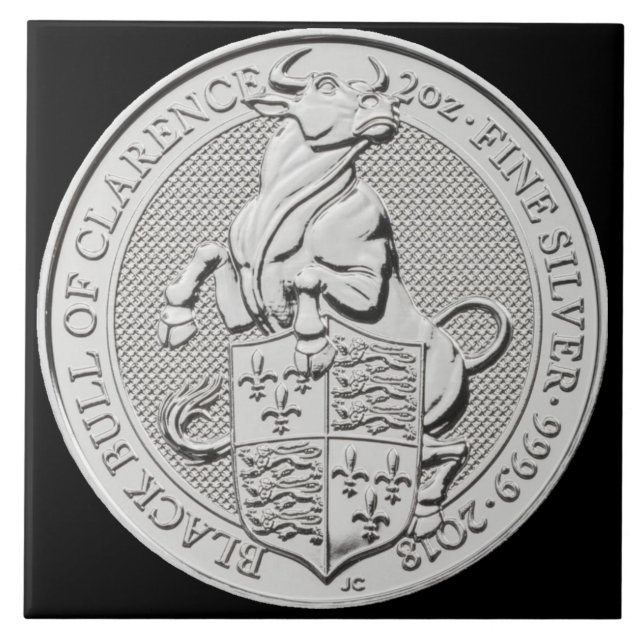 BLACK BULL OF CLARENCE COIN CERAMIC TILE (Front)