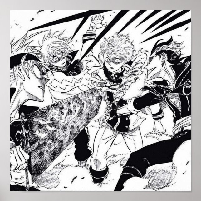 Black Bull saves Finral  Black Clover Poster (Front)