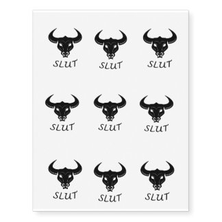 BLACK BULL SL*T TEMPORARY TATTOOS