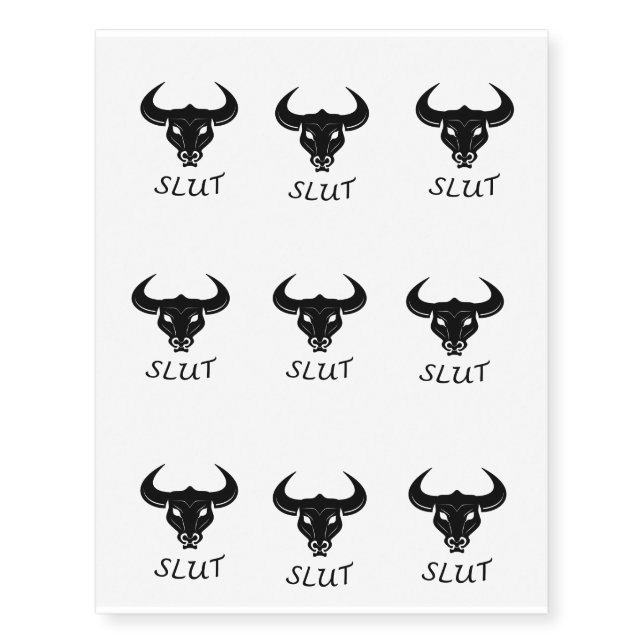 BLACK BULL SL*T TEMPORARY TATTOOS (Front)