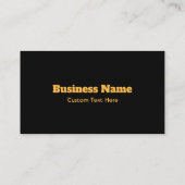 Black Bulldozer Business Card (Back)