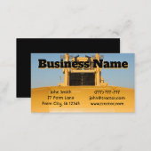 Black Bulldozer Business Card (Front/Back)