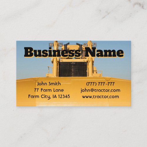 Black Bulldozer Business Card
