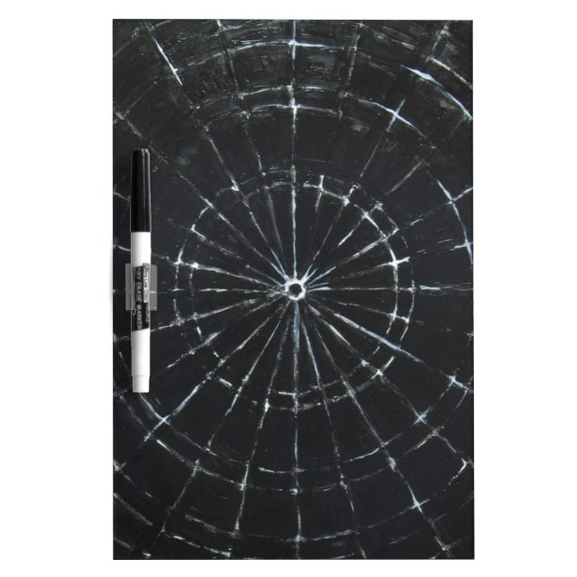 Black Bull's Eye (black minimalism) Dry-Erase Board (Front)