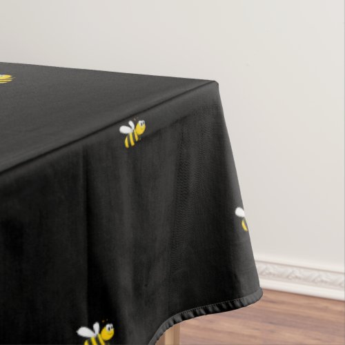Black bumble bees cute funny  tablecloth