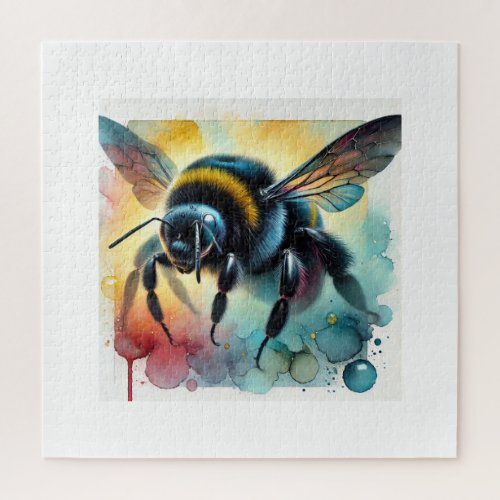 Black Bumblebee 070724AREF115 _ Watercolor Jigsaw Puzzle