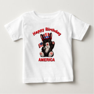 Black Bunny (5ap) Patriotic Kid T-Shirt