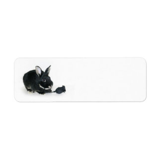 Black Bunny rose Label