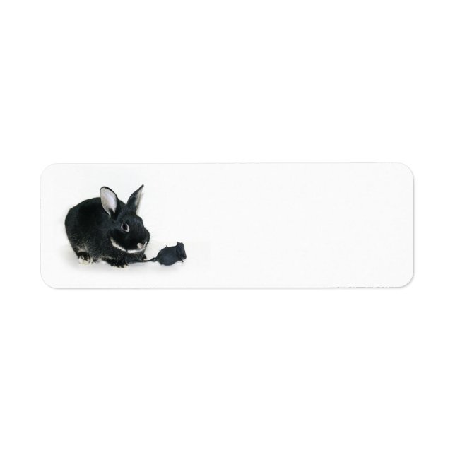 Black Bunny rose Label (Front)