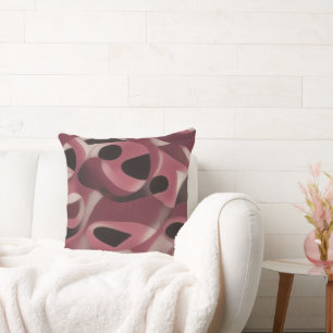 Black Burgundy Throw Pillow