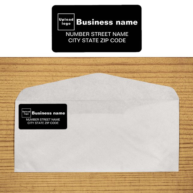 Black Business Address Label (Black business address label on envelope)