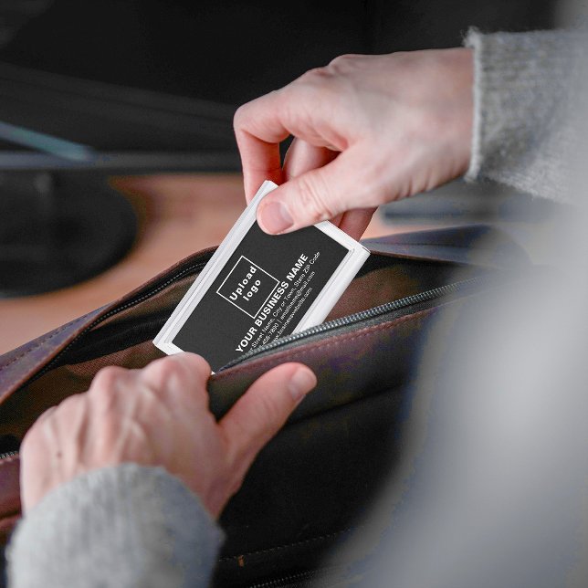 Black Business Brand on Business Card Case (Black business brand on business card case)