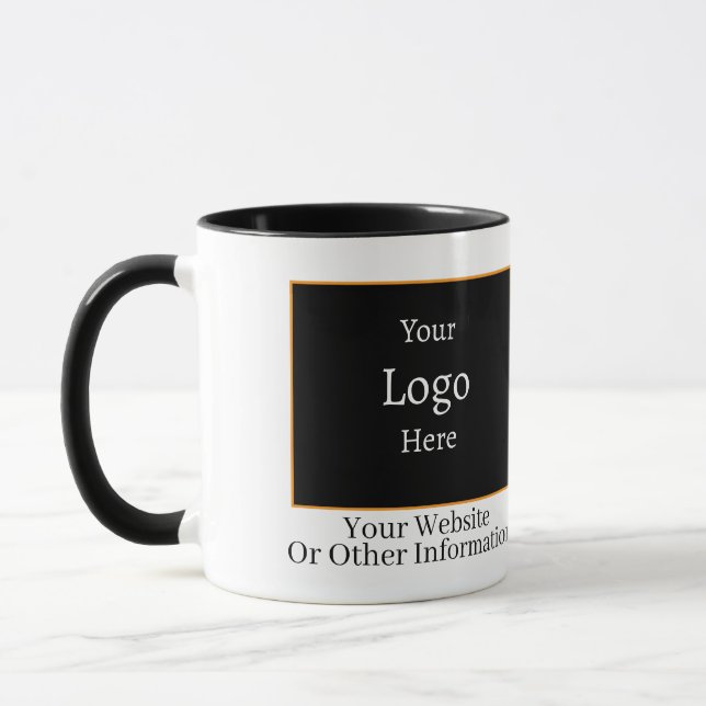 Black Business Branded Mug (Left)
