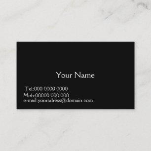 Black business card