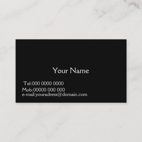 Black business card